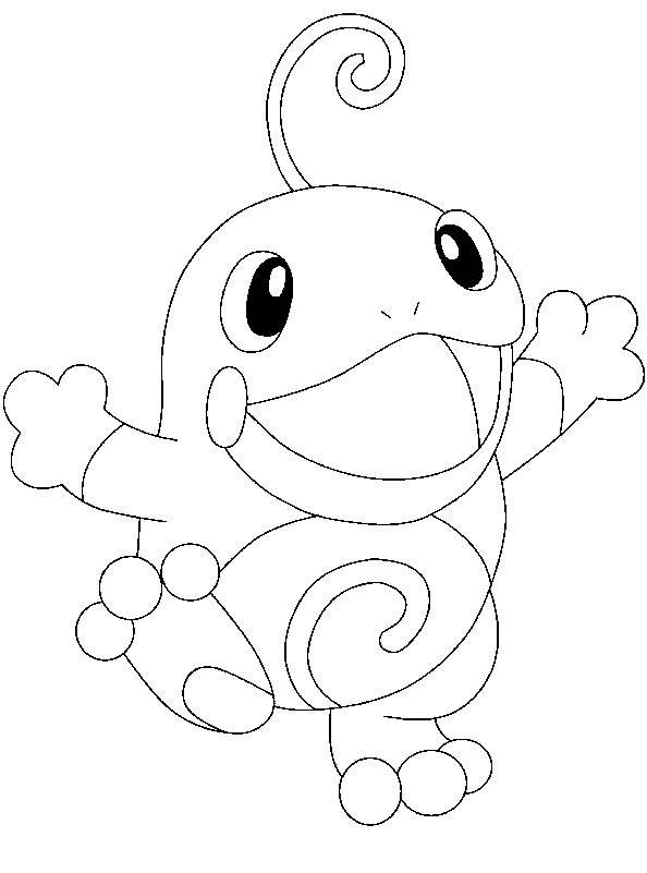 Plansa de colorat cu Pokemon 52 48
